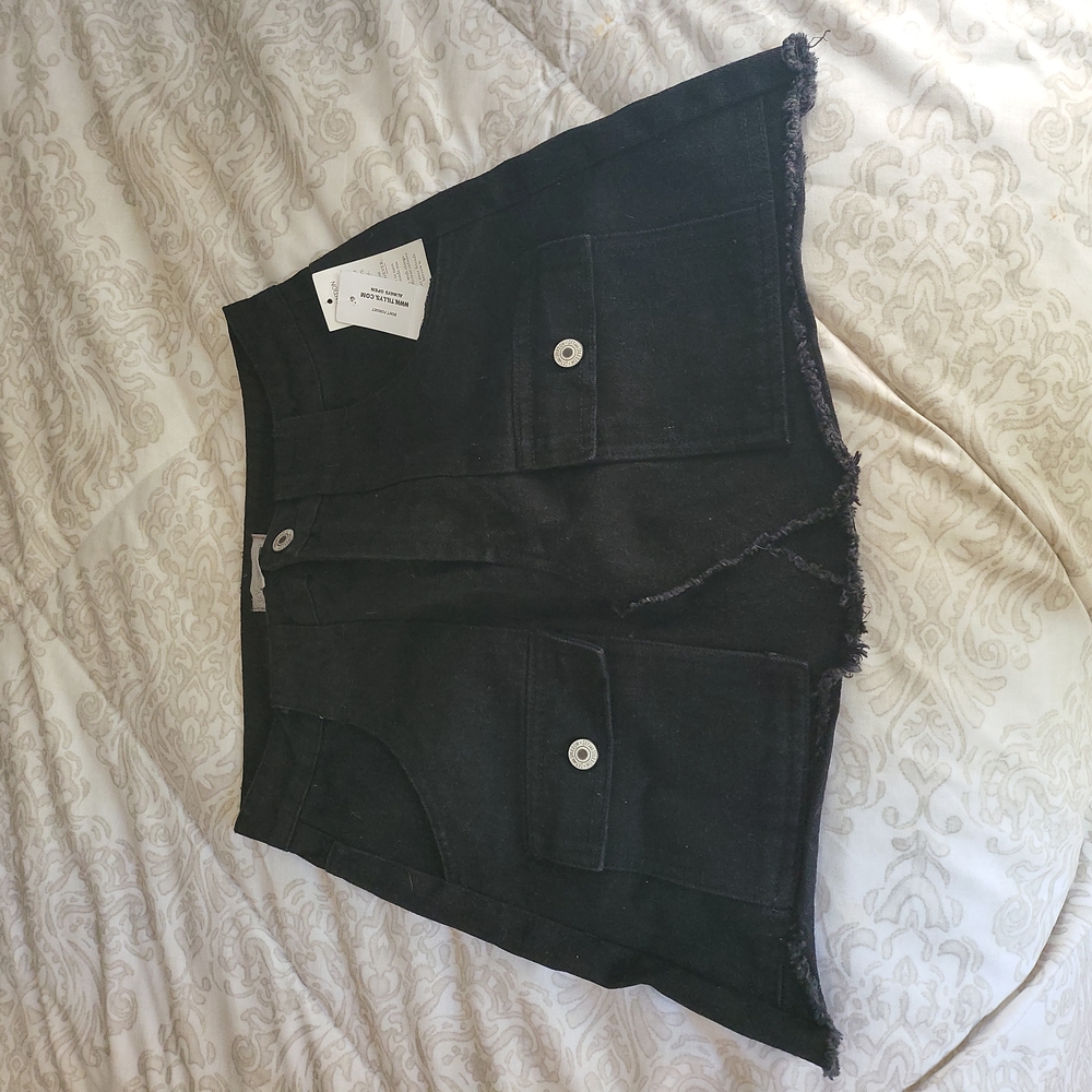 Black jean skirt